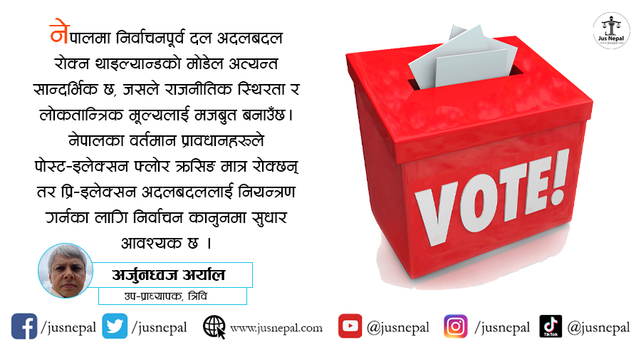 निर्वाचनपूर्व दल अदलबदल र कानुनी नियन्त्रणको खाँचो