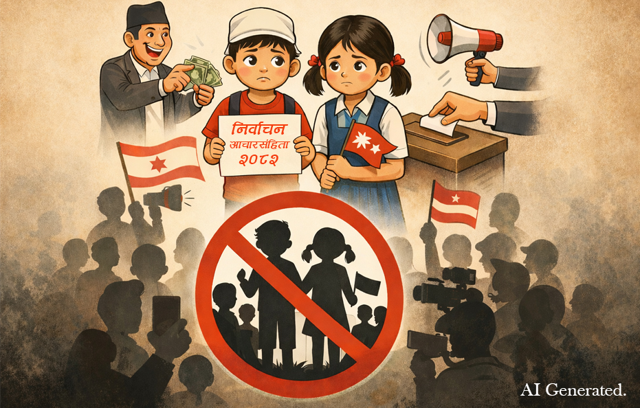 निर्वाचन आचारसंहिता– प्रचारमा बालबालिका प्रयोग गर्न पाइँदैन