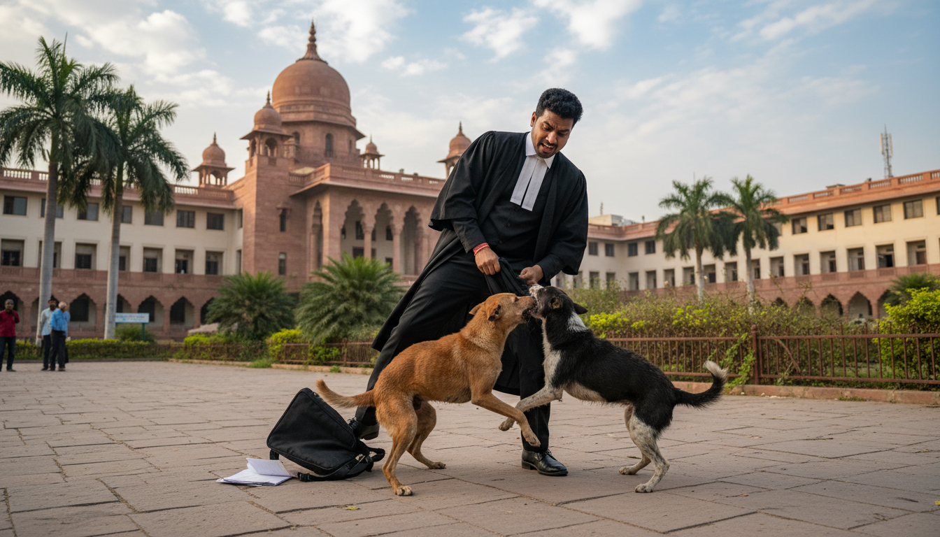 वकीललाई अदालतमै भुस्याहा कुकुरले टोकेपछि…