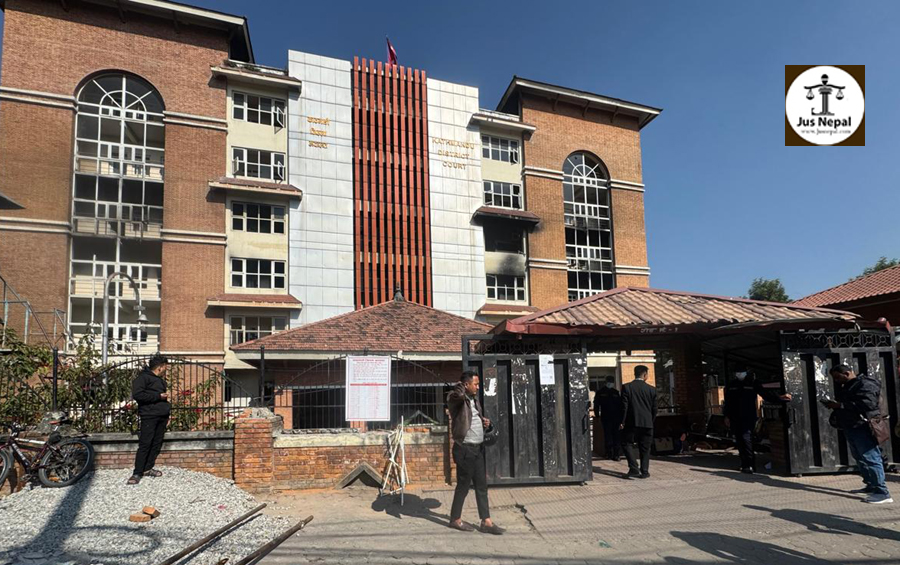 जलेको काठमाडौं जिल्ला अदालत आजदेखि पूर्ण सञ्चालनमा