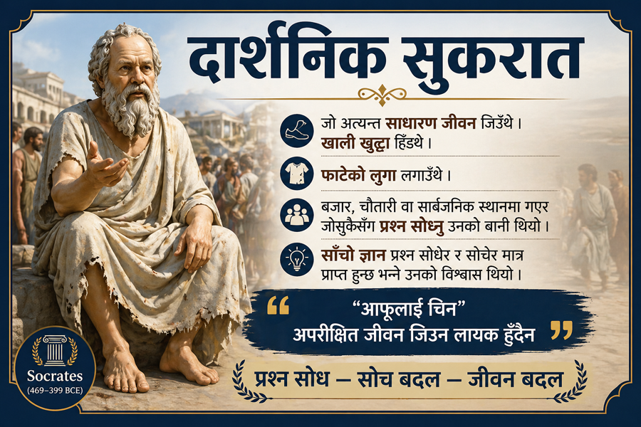 सुकरात : जसले किताब लेखेनन्, तर पाश्चात्य कानून र दर्शनको जग बसाए