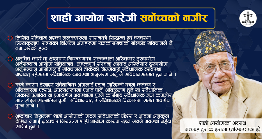 शाही आयोग खारेज गर्ने सर्वोच्चको त्यो फैसला (पूर्णपाठ)